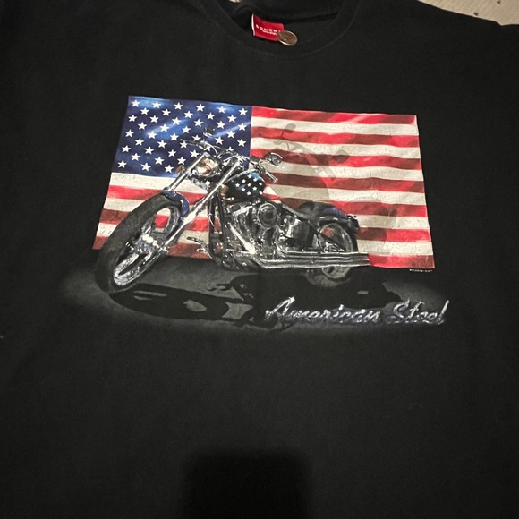 Motorcycle “American Steel” Tee shirt Size 2XL - Picture 2 of 2